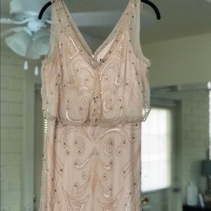 Adrianna Papell floor length beaded dress